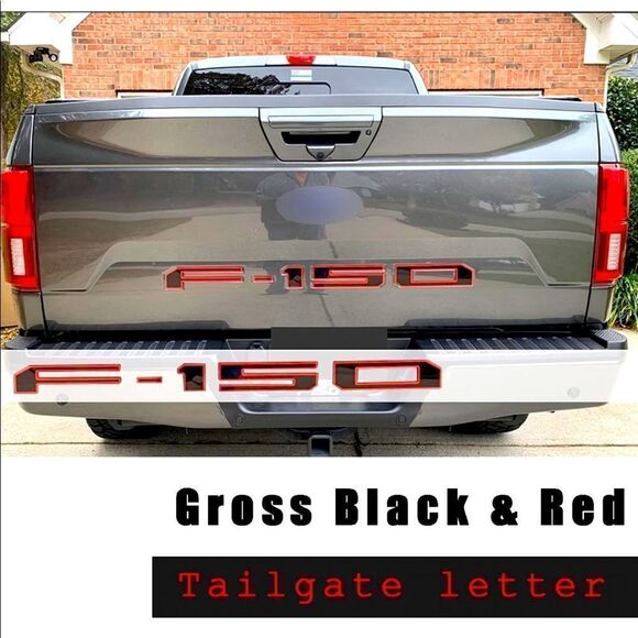 Ford F-150 Tailgate Insert letters Black and Red NWT - Picture 1 of 11